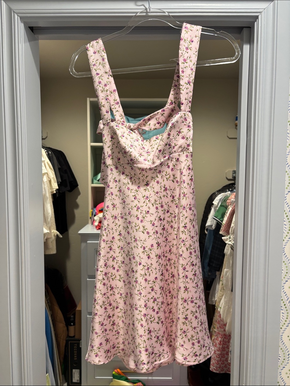 Zara Pink Floral Mini Dress